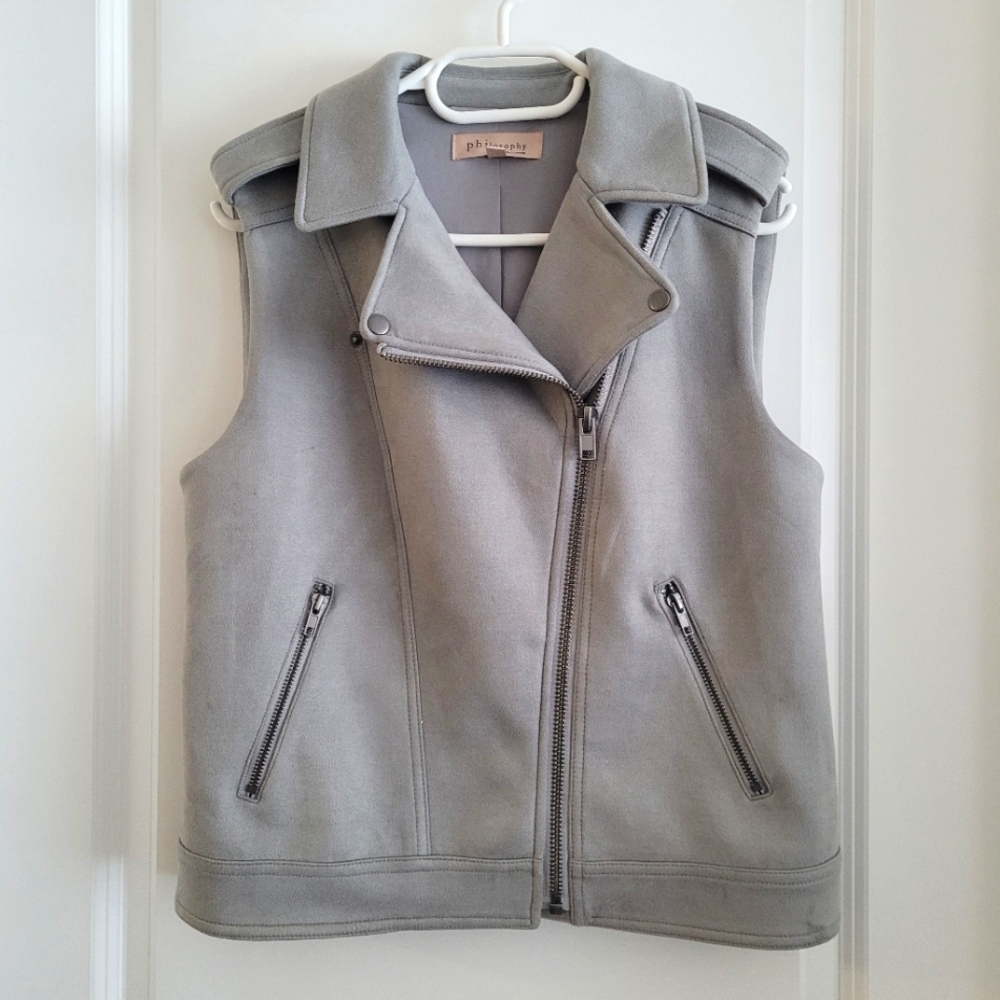 Philosophy Vest Faux Suede size medium